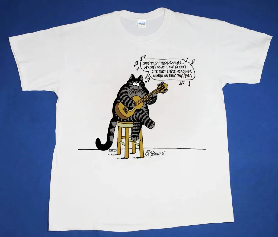 

B Kliban Cat Guitar Player Men's Women's T-shirt