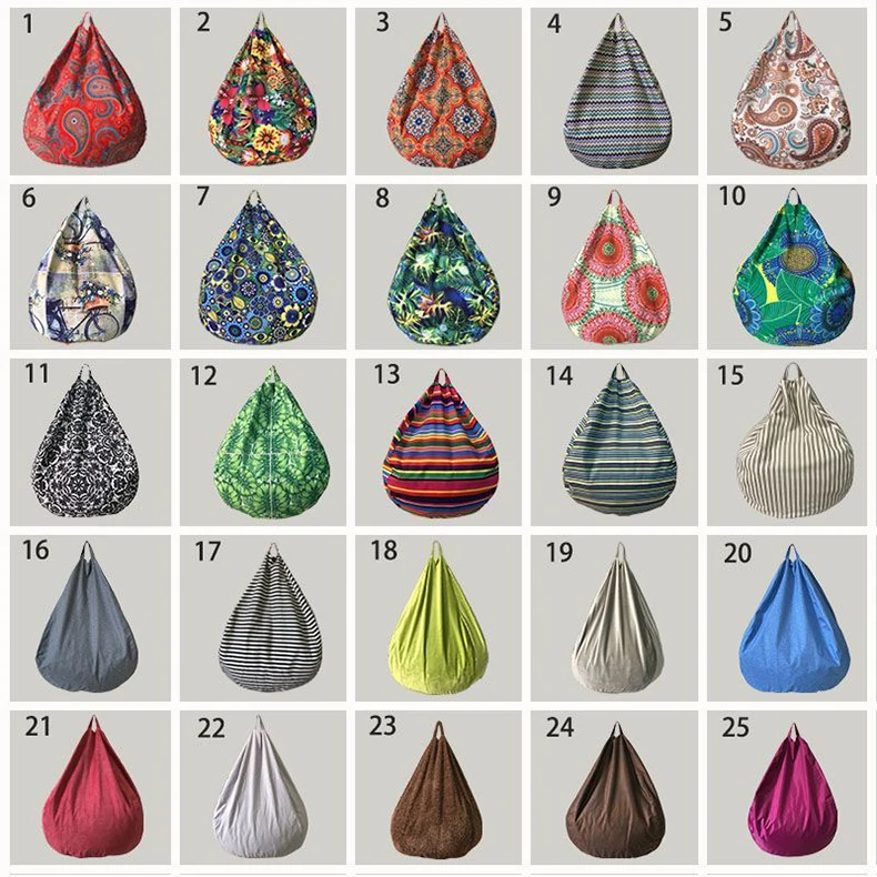 Description Picture 2 of itemColor Printed Inner Coat Does Not Contain Particles Outdoor Waterproof Simple Leisure Bean Bag Lazy Sofa Chair Expression City