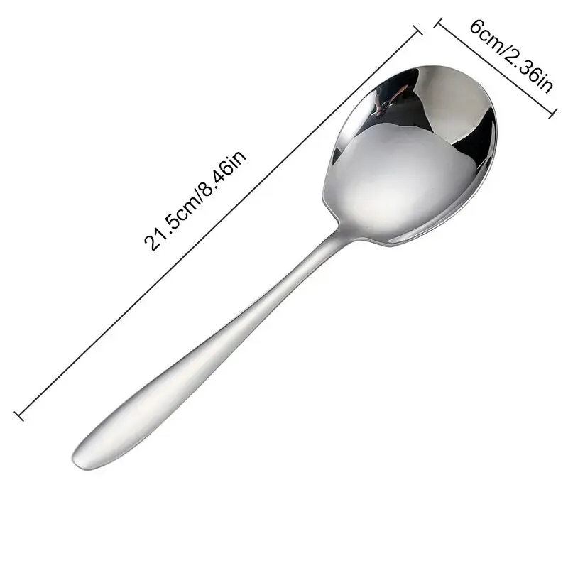 Stainless Steel Divided Soup Spoon Public Spoon Buffet For Home Kitchen Restaurant Hotel Buffet Catering Serving Spoon 1pc