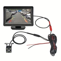 Moniteur de voiture avec caméra de recul pour stationnement de véhicule, caméra de recul avec écran LCD, USB, installation facile, 4.3 pouces 4