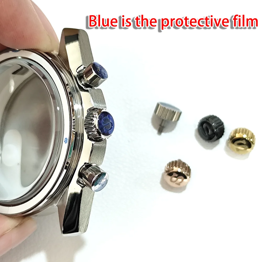 Stainless Steel 'S' Logo Crown for Men's Watch - Screw-in Type Replacement Accessory
