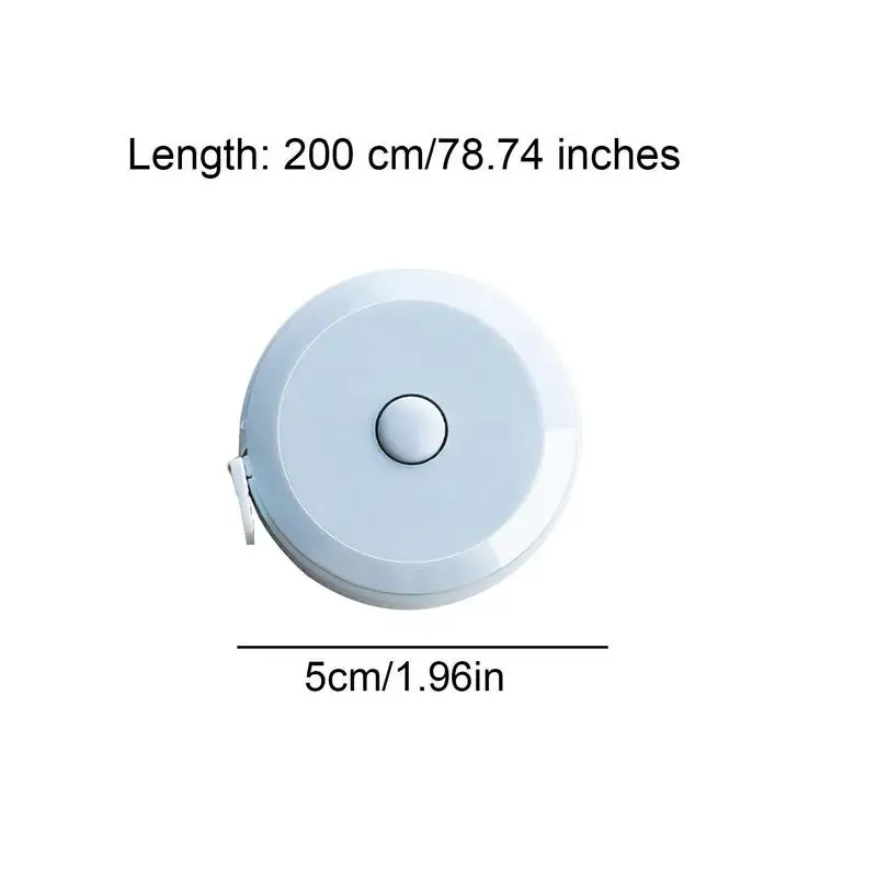 Portable Retractable Tape 200cm mini Measure for Body Fabric Sewing Tailor Cloth Measure Waist tape measure measuring tape measuring ruler