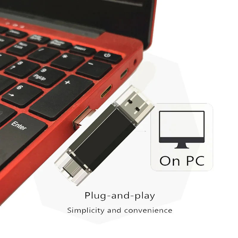 10개입 타입-C 4GB 고속 USB 플래시 드라이브 OTG 펜 드라이브 USB 2.0 스틱 8GB 펜드라이브 플래시 디스크 PC/차량/TV용 USB-C 무료 로고 인쇄 가능