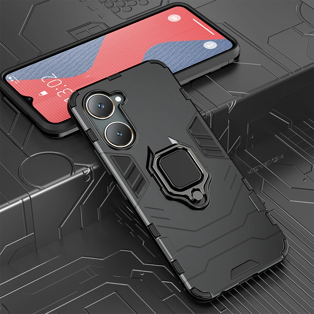 Shockproof Armor Case with Silicone+PC Ring Stand Holder – KEYSION
