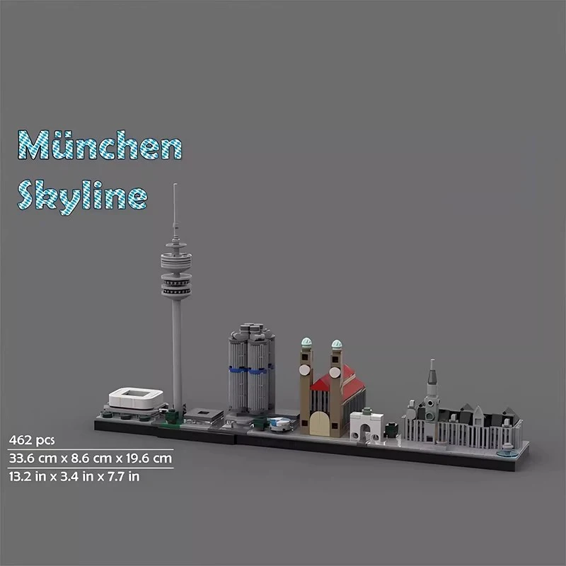 Bricklink City House Germany Hamburg Dublin Munich Architecture Skyline Street View Sets Building Blocks Kid Toys Christmas Gift
