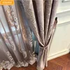 High-end Velvet Gilded Curtains for Living Dining Room Bedroom Blackout Curtains High End European style Luxury Window Valance 1