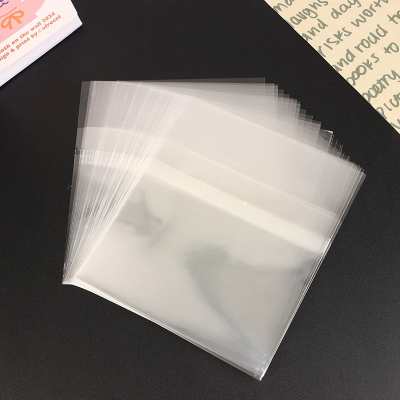 50PCS Resealable CD Ziplock Bags Plastic Outer Sleeves for CD Tape Record Protect Sleeves