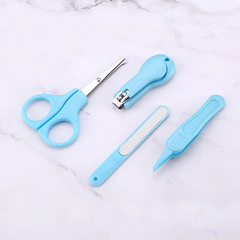 4pcs/set Baby Nail Trimmer Clipper for Children Kids Boy Pink Blue Nail Cutter Scissors Files Care Tools Baby Newborn Care Items