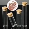 5X 12-110ml Sealed Glass Bottles Jars New Tea Coffee Beans Transparent Storage Boxes Candy and Snack Tins With Bamboo Lid Jars 3