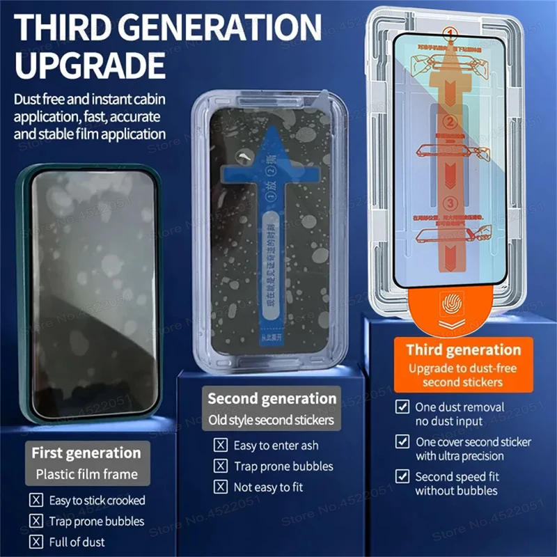 3-Pack Dust-Free Oleophobic Coated Tempered Glass Screen Protectors