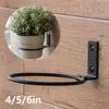 Flower Pot Trays Wall Mounted Pot Ring Holder Metal Planter Hooks Hangers Wall Bracket Plant  storage rack Garden