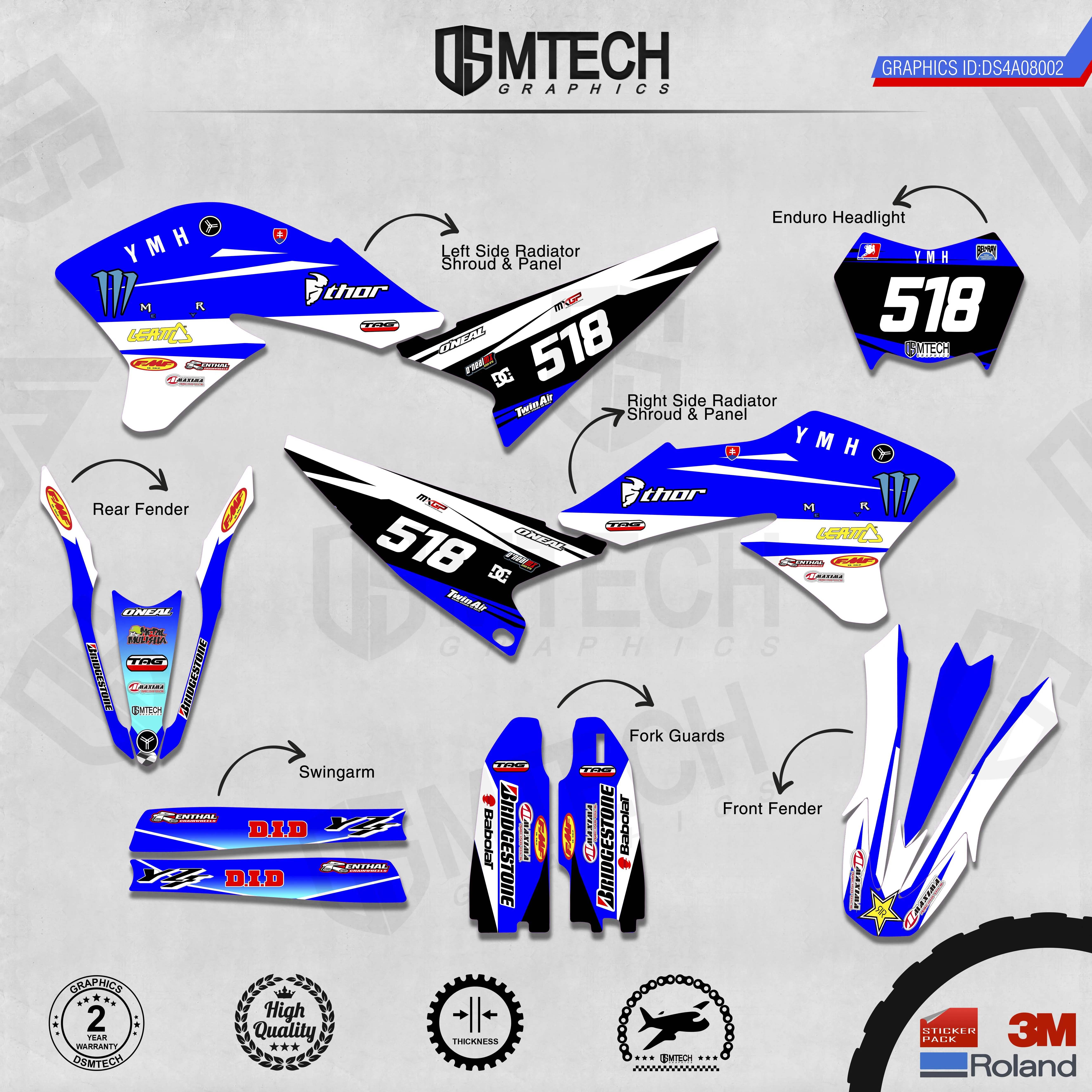 DSMTECH    ׷  Decals 3M   ƼĿ 2008-2012 2013-2017 2018-2020 WR250R 002