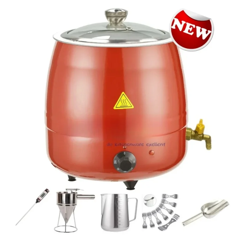 

10L Red Color Stainless Steel Candle Making Kit Melting Wax Melter