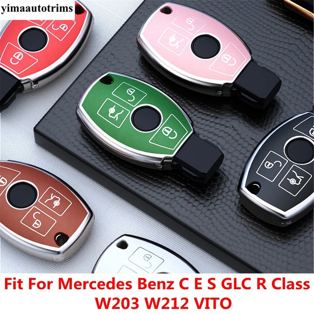 

TPU Car Key Case Chain Cover Shell Protection Decoration Accessories Interior For Mercedes Benz C E S GLC R Class W203 W212 VITO