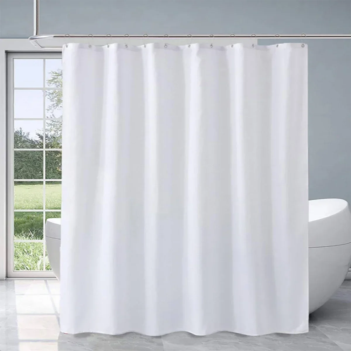 Shower Curtain Polyester Material Waterproof for Bathroom Partition