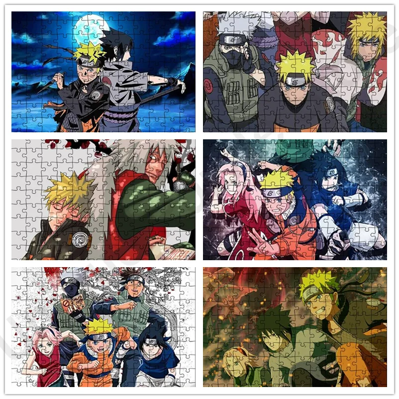

Puzzle for Adult Bandai Anime Naruto Ninja Jigsaw Puzzle Igsaw Fun Family Game Intellective Educational Toy Unique Design