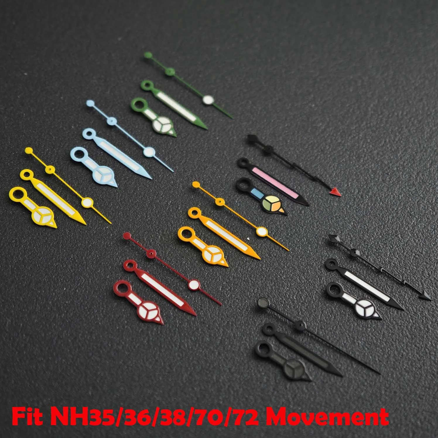 Luminous Green/Blue-Green Watch Hands - Premium Replacement Parts