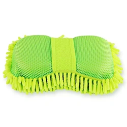 Premium Microfiber Car Cleaning Kit - Sponge, Brushes, Towel, and Gloves (Green)