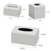 Woven Textured Paper Drawer Leather Tissue Box Rectangular Paper Box Square Storage Tank Living Room Home Decoration Storage 4