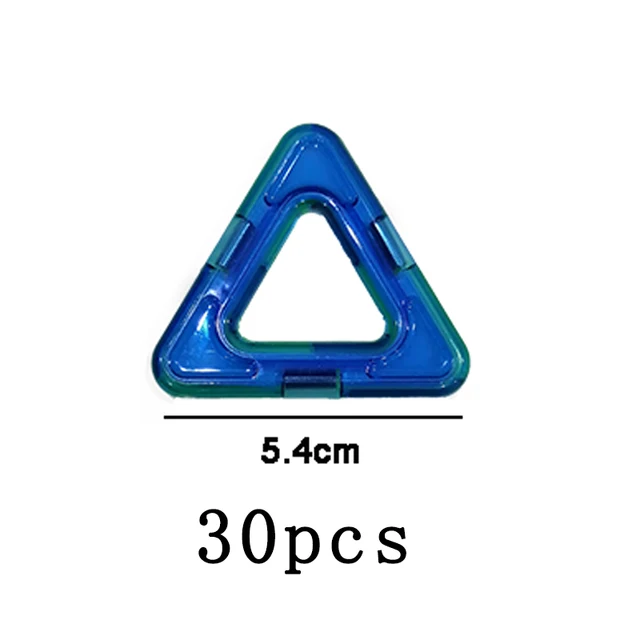 1pcs Magnetic DIY building blocks parts construction toys for toddlers Designer magnetic toys Magnet model building toys triangle30