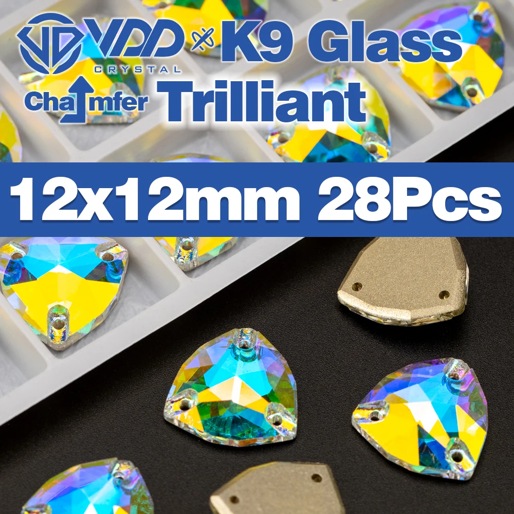 Premium K9 Glass Sew-On Rhinestones - Top Quality Crystal AB Flatback Stones for Clothing and Wedding Accessories
