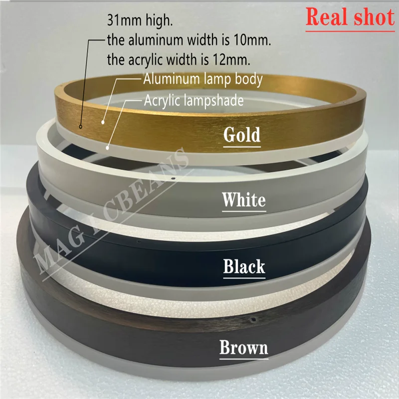 Ring single-ring lamp modern minimalist LED chandelier restaurant living room bar room hotel study creative lighting 6