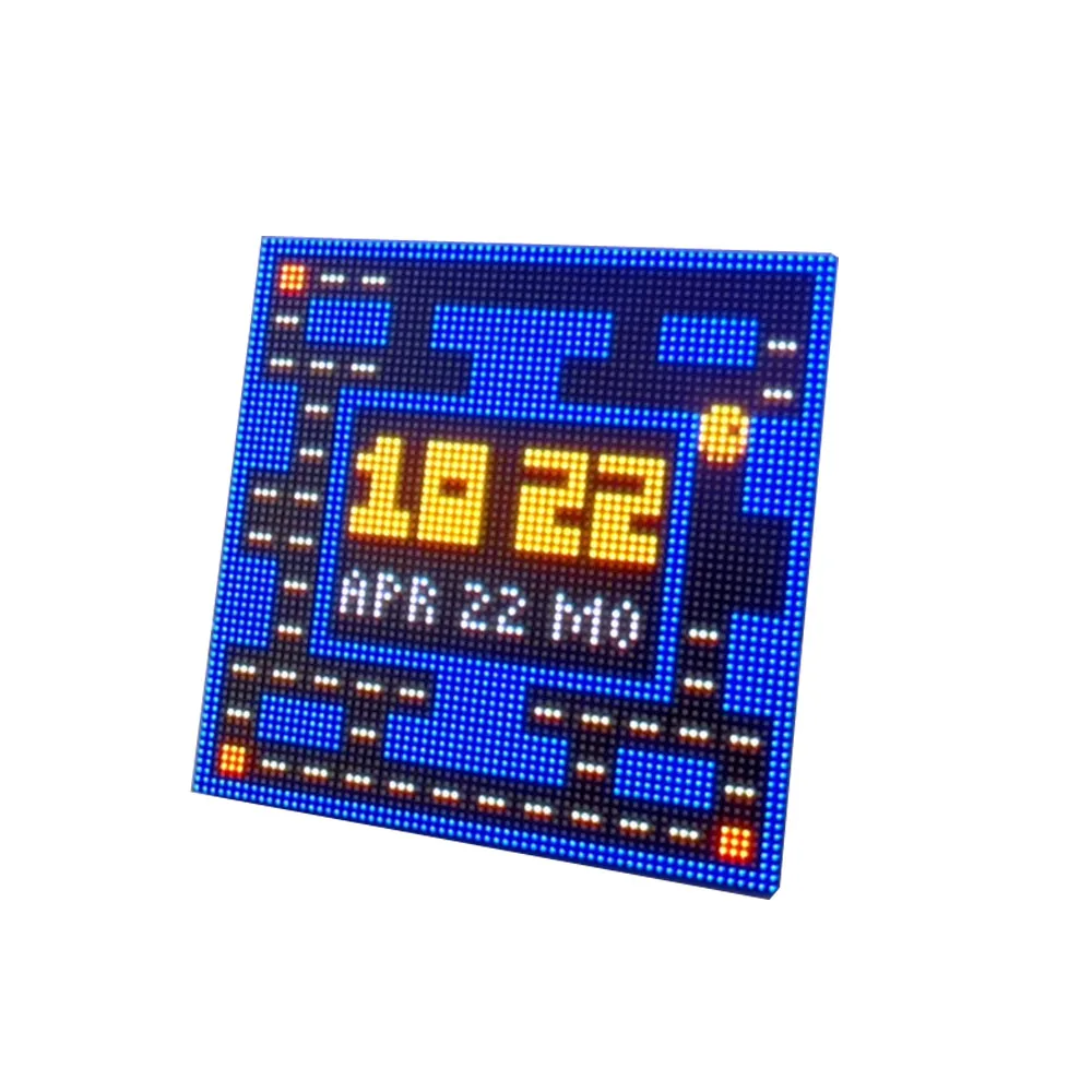 LED Digital Clock Clock Pixel Panel 64*64 Pixel Desktop Clock Electronic Alarm Clock Dedroom Decoration Bedside Silent Clock 5