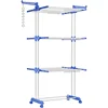 Clothes Drying Rack,Folding Clothes Rail Storage Rack, 4 Tier Clothes Horses Rack Stainless Steel Laundry Garment Dryer Stand 5