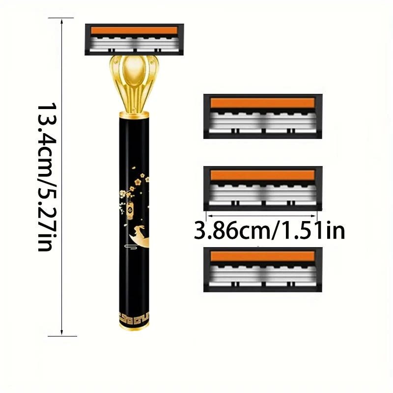 Shaver Brand New Design Men Razor Shaving Three Layer Shaver Reusable Razor Imported Blade Multi Tool Head Replace 4