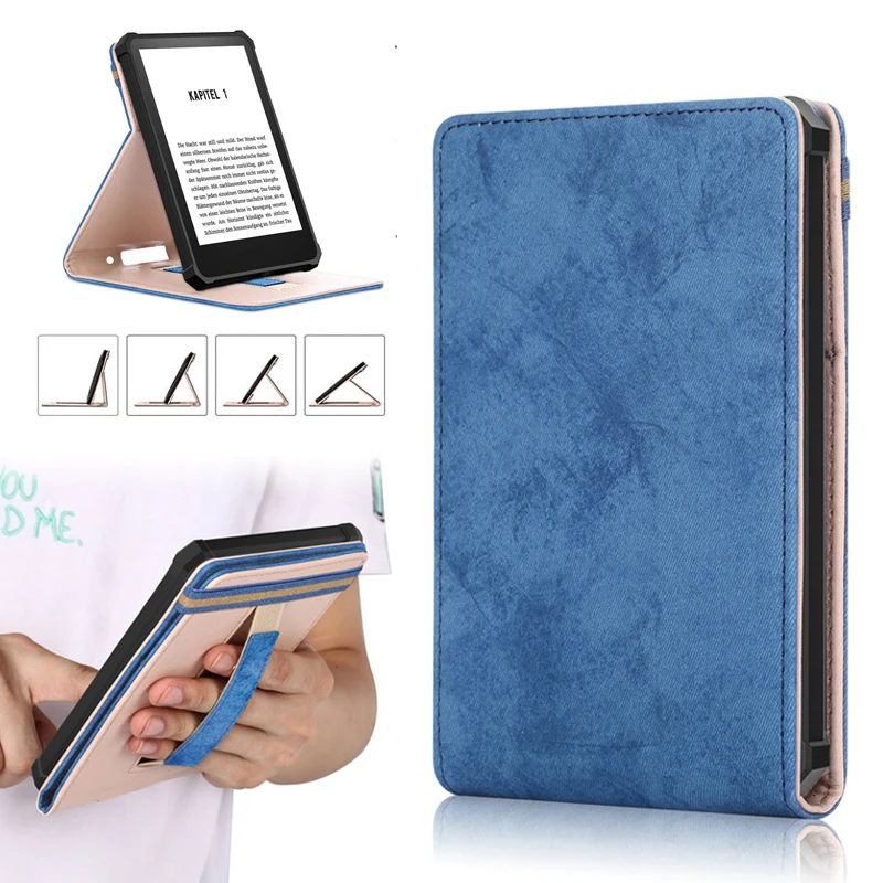 Smart Cover Per Funda Kobo Clara Hd Case 6 "Soft Fabric Ebook Caser Per Etui Kobo Clara Hd Cover Hoesje Stand Shell 6 Pollici