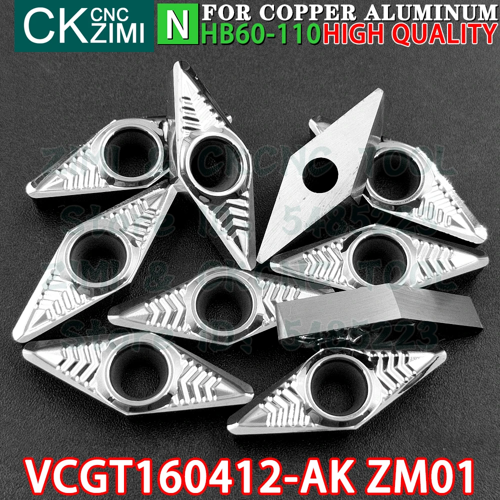 VCGT160412-AK ZM01 VCGT 160412 AK ZM01 Carbide aluminum Inserts