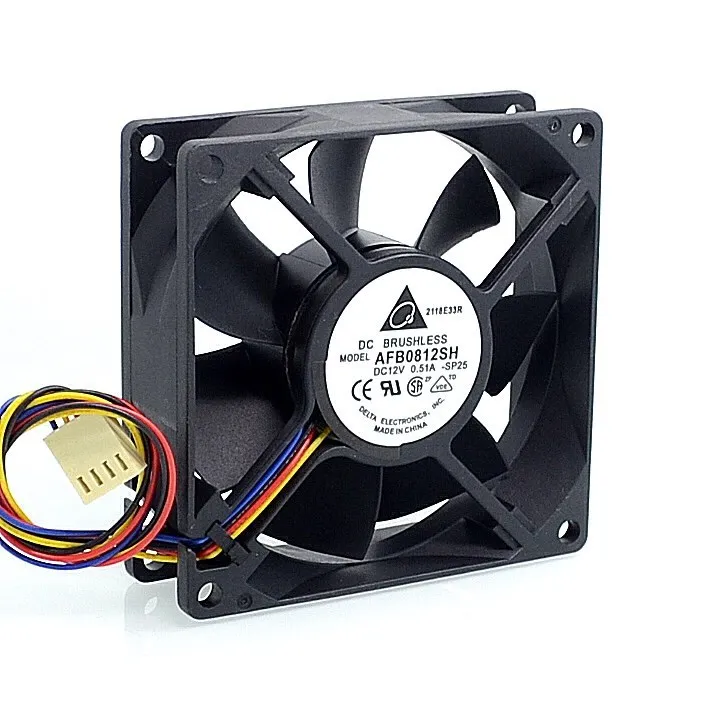 신제품  AFB0812SH 8025 80mm 0.51A 8CM 바람 단일 볼 베어링 냉각 팬, 80x80x25mm, 10 개