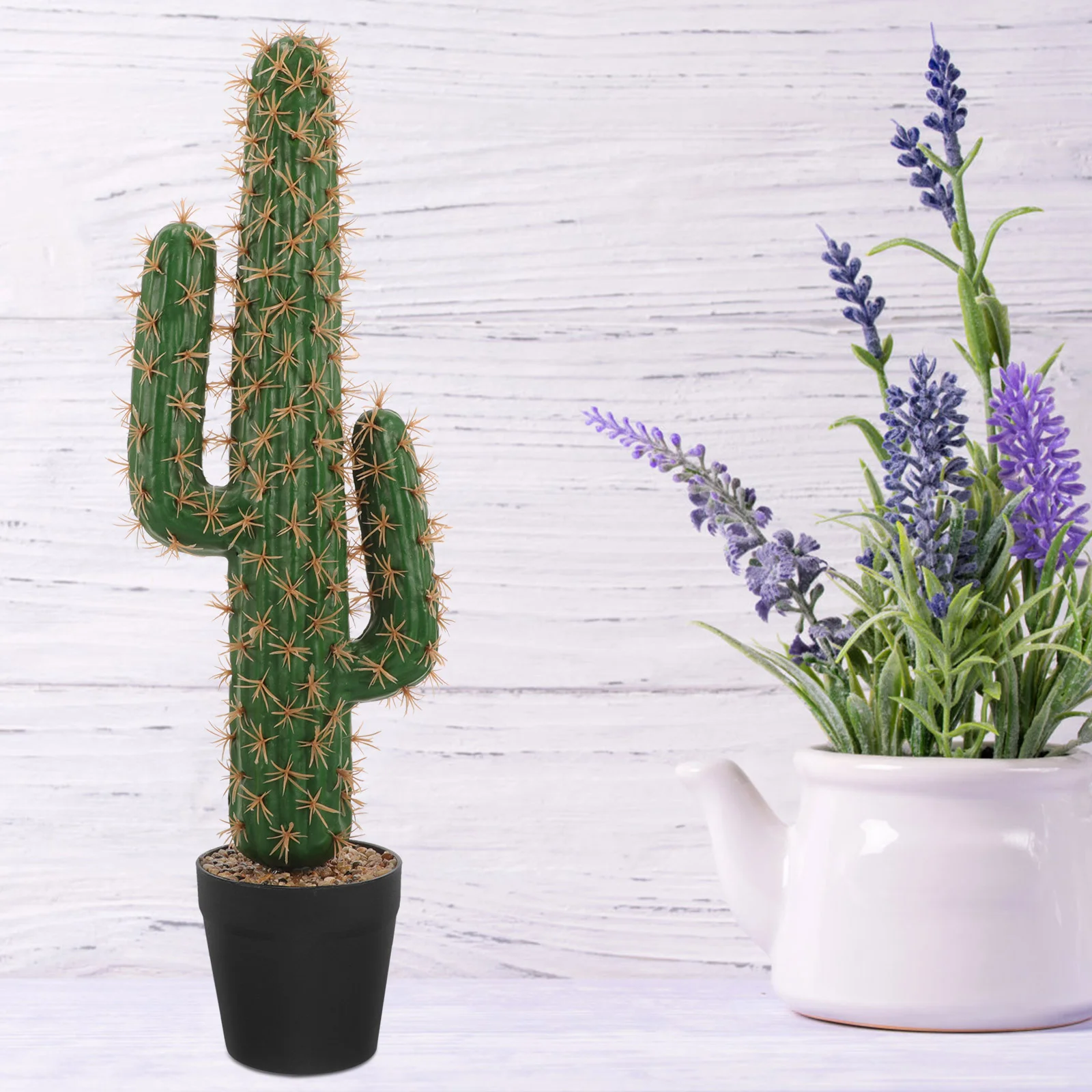 

Cactus Desktop Decor Plant Tropical Plants Bonsai Ornament Plastic Simulation Big