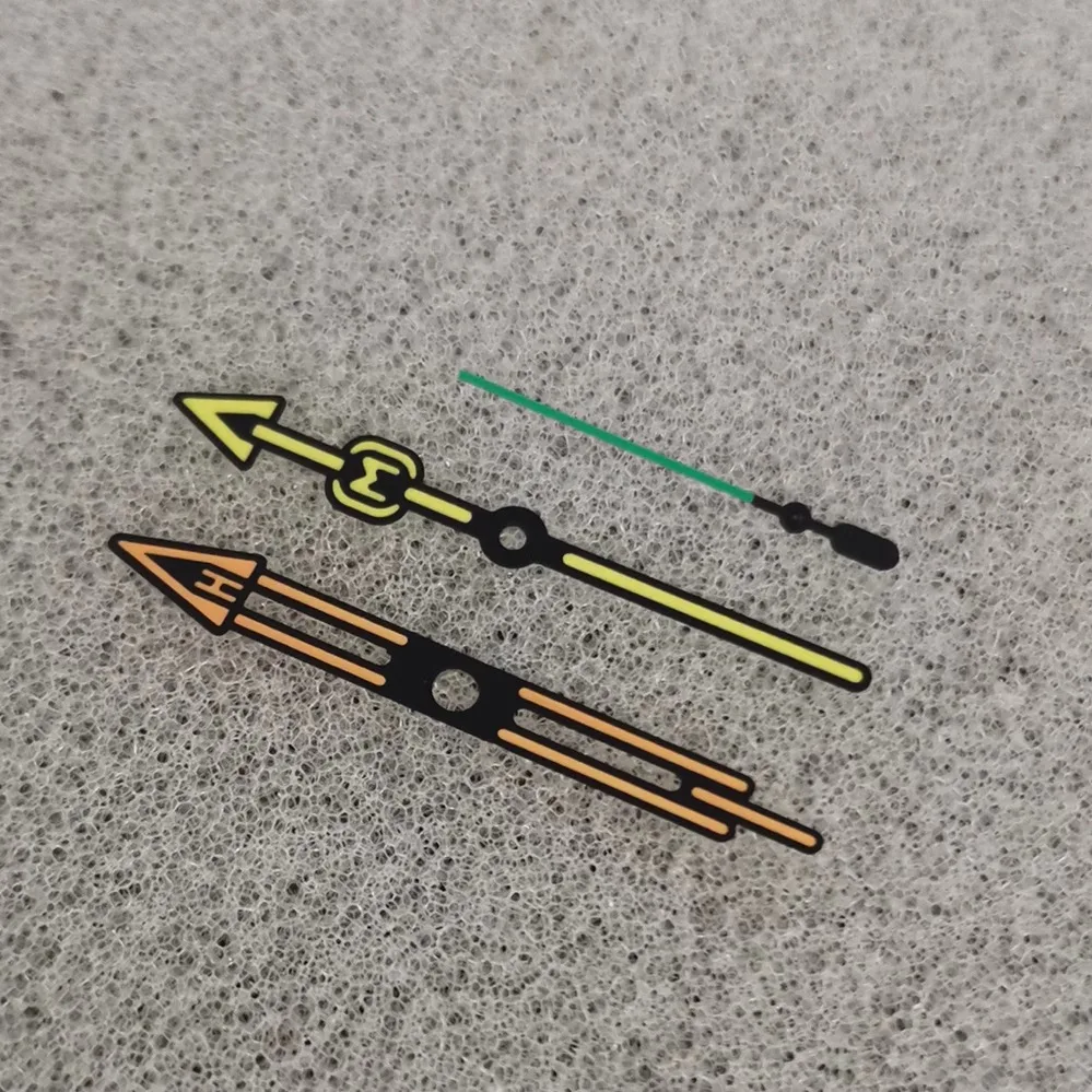 

Модифицированные часы для рук и рук orange, желтые и зеленые, три руки + l Зеленые, светящиеся, подходит для NH35/NH36/4R/7S механизм