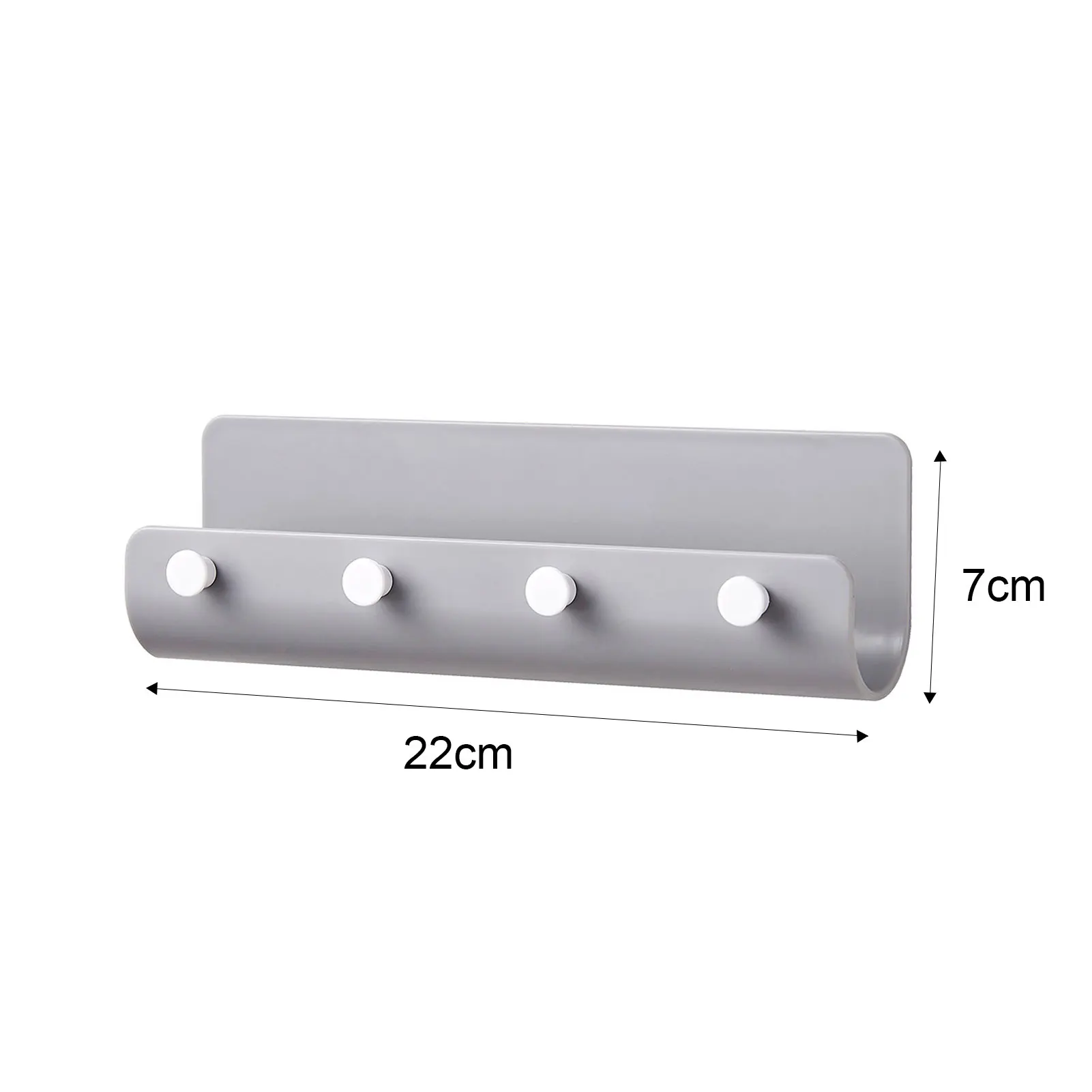 Adhesive Hanging Key Holder Wall Mounted Kitchen Drying Rack Durable No Drilling Storage Container for Bracelet Phone Mails 5