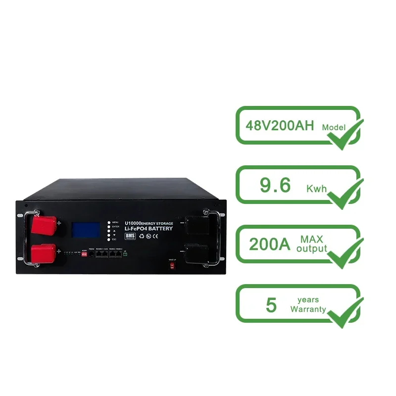 

Lithium Iron Phosphate Battery 48V 100Ah 200Ah 5Kwh 10Kwh Rack Mounted Solar System Energy Storage Battery