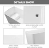 49"Acrylic Free Standing Tub, Soaking Tub with Seat Desgin,Modern Soaking Bathtub with  Certified,Brushed Nickel Overflow 6