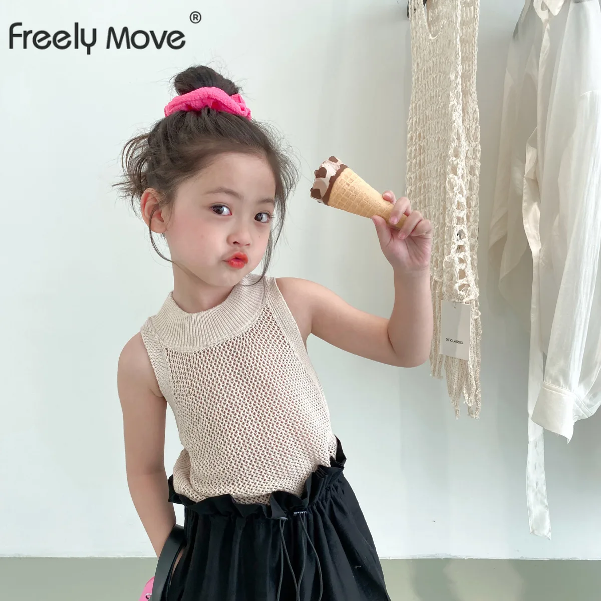 Freely Move Summer Baby Undershirt Singlet Girls Shirts For Children