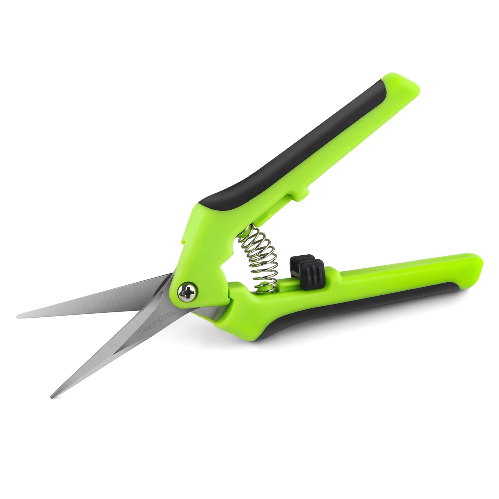 Ergonomic Spring-Action Scissors Spring-Loaded Craft Shears with Stainless Steel Blades Gardening Scissors Hand Pruner Pruning S