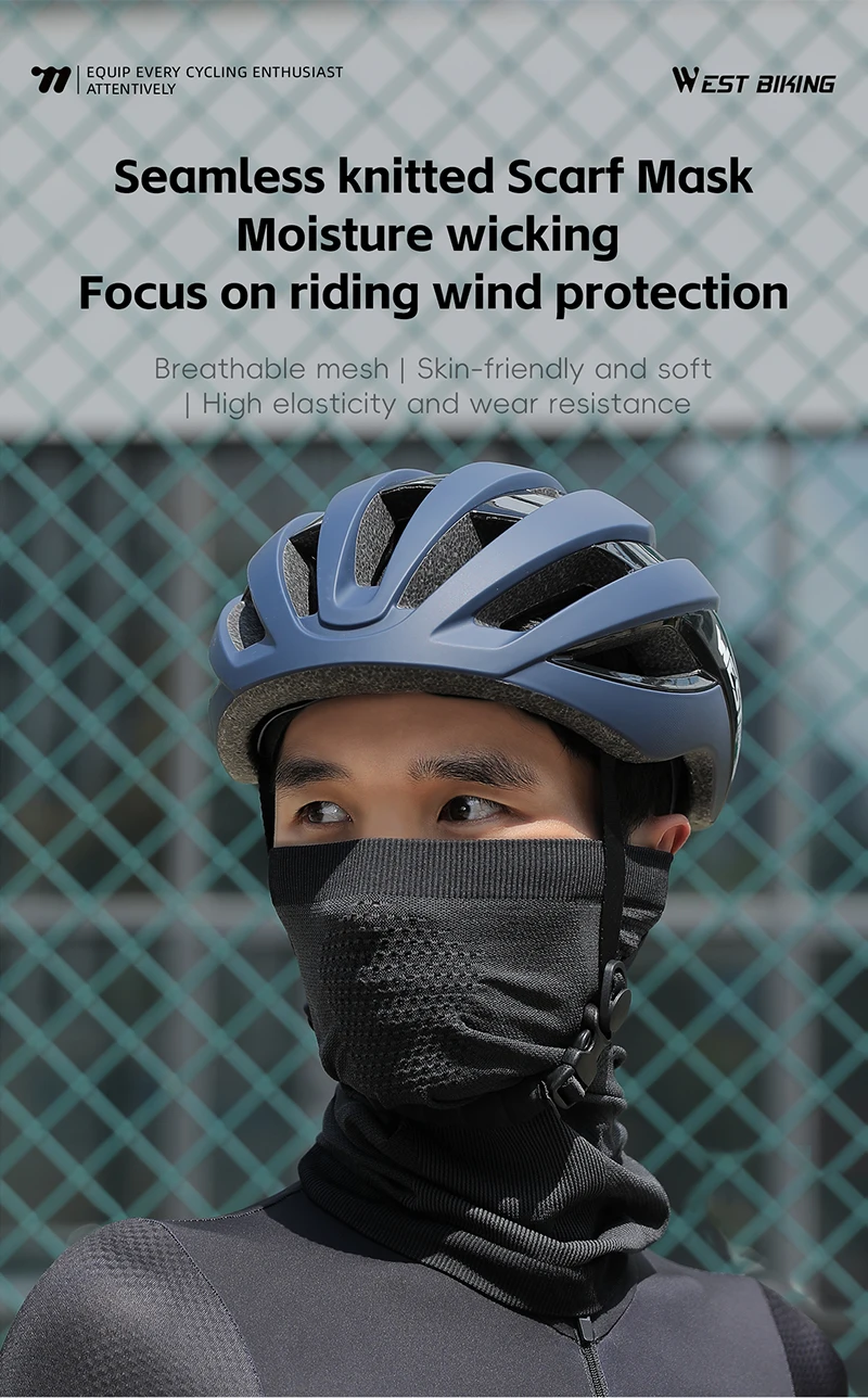 Description Picture 2 of itemWESTBIKING Thermal Windproof Cycling Mask Knitted Neck Warmer Winter Running Hiking Skiing Cap Bicycle Face Cover Cycling Scarf