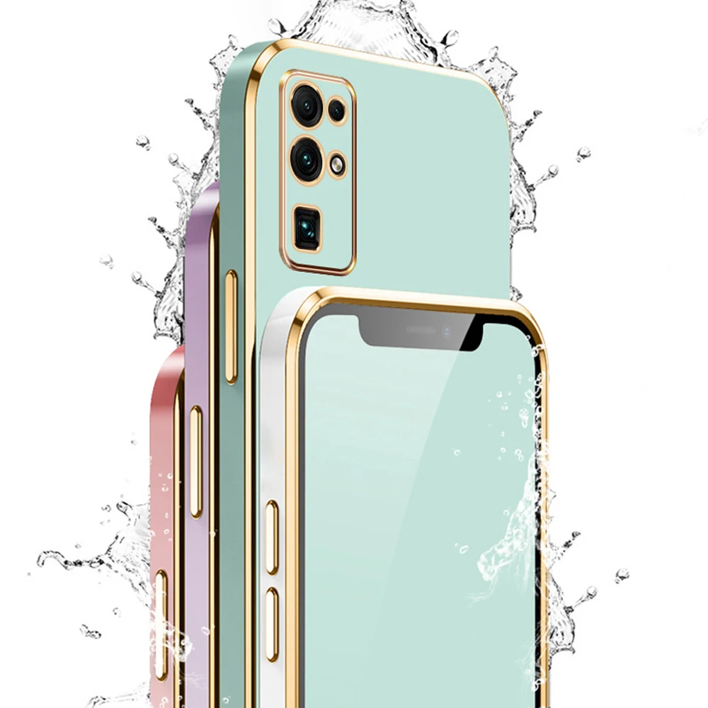 Luxury Square Plating Shockproof Back Cover