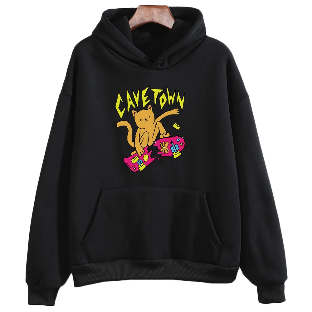 Cavetown Cat Hoodie Kawaii Cartoon Printed Sweatshirts Casual Long