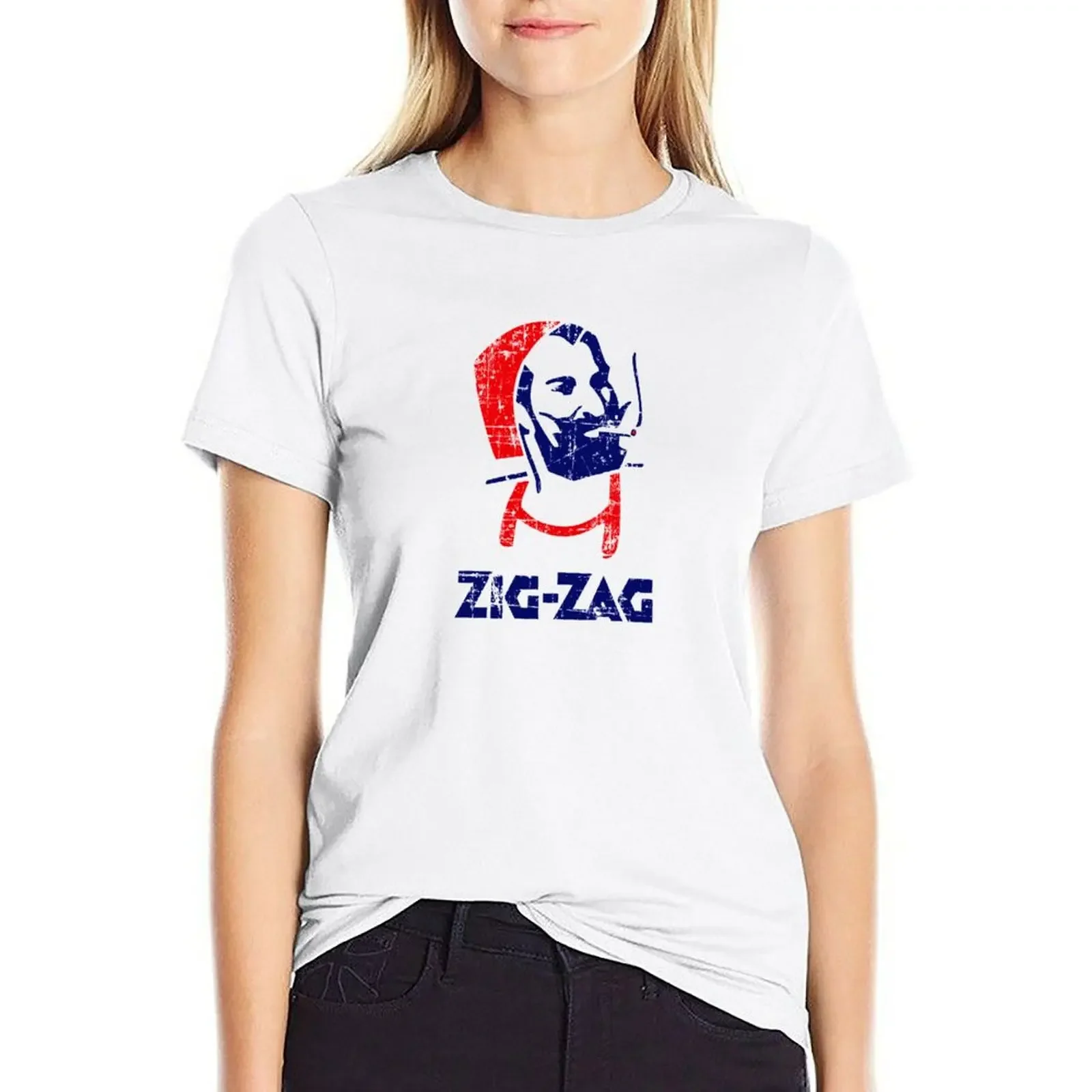 

Zig Zag Vintage T-shirt tees Blouse tops Women t-shirts