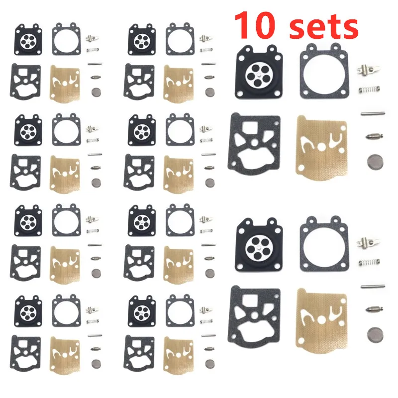 Carburetor Repair Gasket Kit for Walbro Stihl 025 024 026 MS210 MS230 MS250 MS240 MS260 FS85 86 88 Motorcycle Bike 10Sets/5/1Set motorcycle carburetor carburetor repair tool kit
