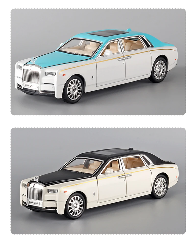 1:24 Scale Rolls Royce Diecast Model Car Lights Sounds