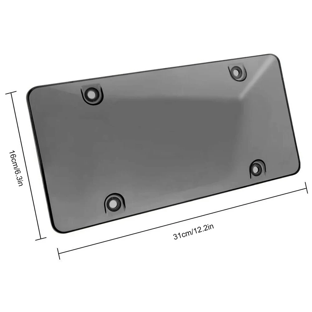 License Plate Frame 2 Pack Car License Plate Tinted Tag Shield Cover Plastic Clear Protector Car License Plate Frame Exterior Accessories