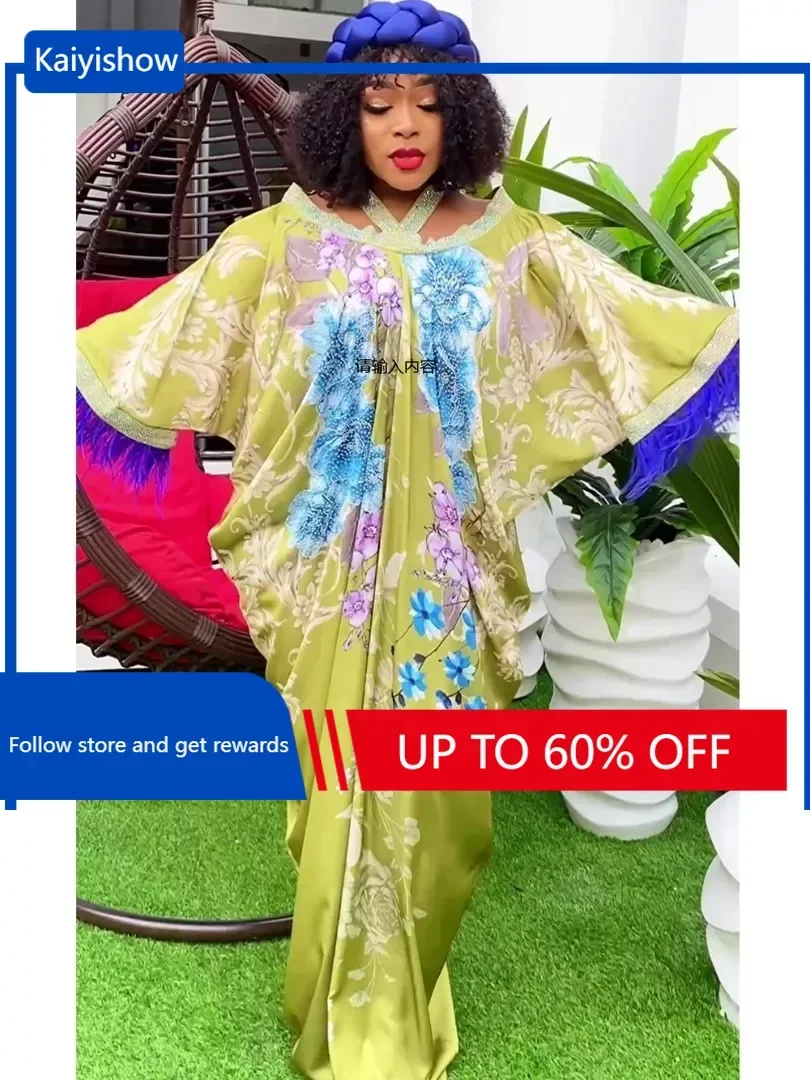 

African Dresses for Women Traditional Africa Clothing Dashiki Ankara Outfits Gown Abayas Robe Muslim Kaftan Maxi Long Dress 2024