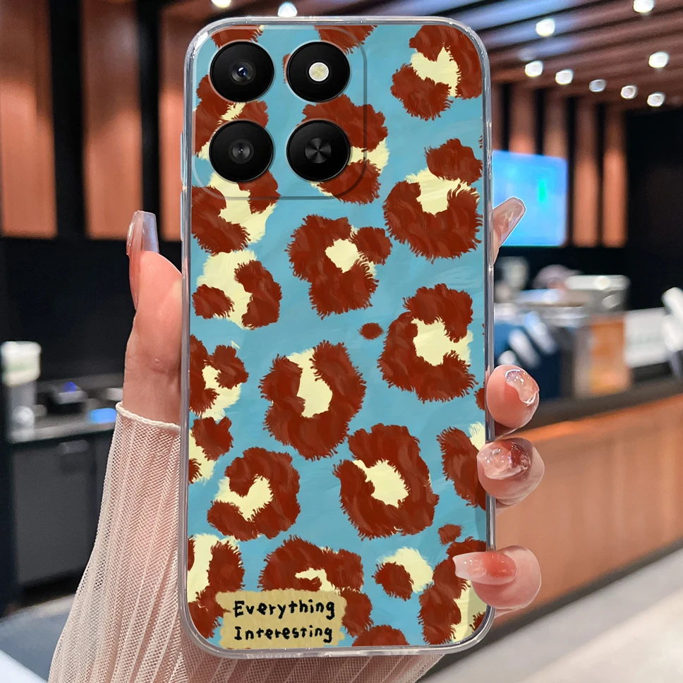 Lovely Animal Cartoon Soft TPU Transparent Silicone Phone Case -
