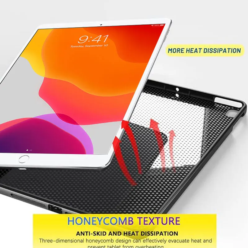 Sleek Black Shockproof Silicone Protective Tablet Case
