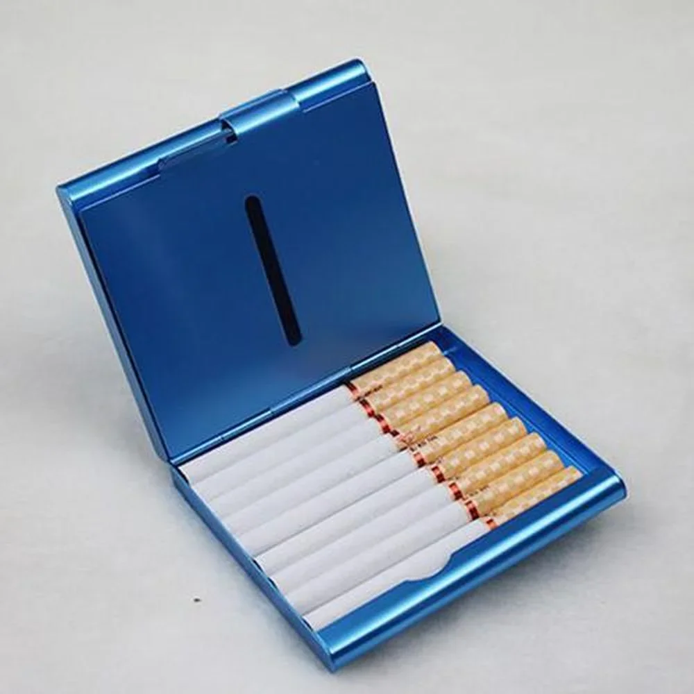 Ultra-thin Clamshell Cigarette Case 20 Sticks Aluminum Alloy Creative Folio Mens Personalized Custom Lettering Cigarette Case